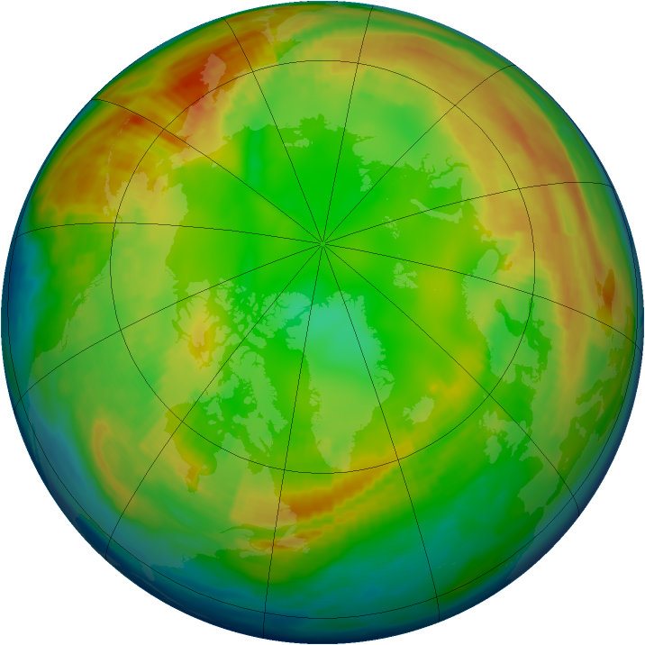 Arctic ozone map for 04 February 1997